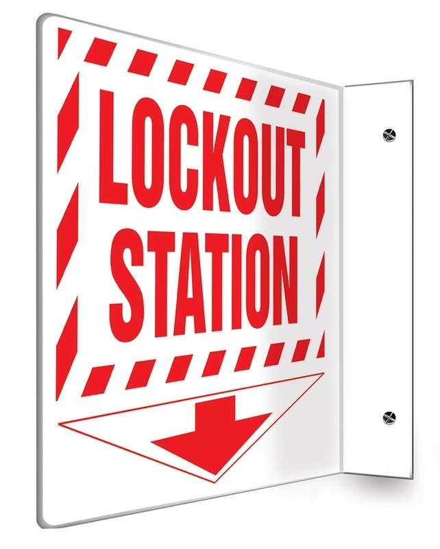 AccuformNMC PSP Projection Sign, Lockout Station