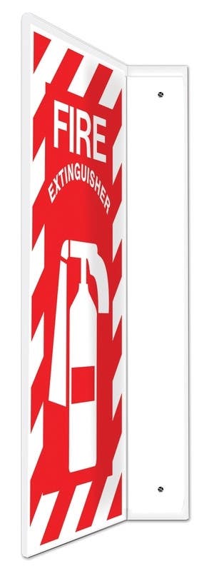 AccuformNMC PSP Projection Sign, Fire Extinguisher (Graphic), 24" H x 12" W Panel