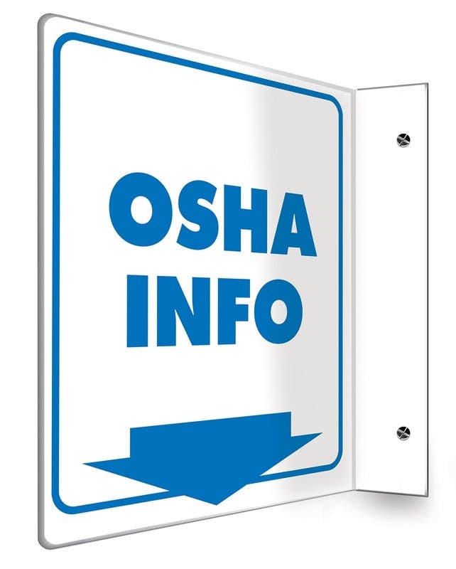 AccuformNMC PSP3 Projection Sign, OSHA Info
