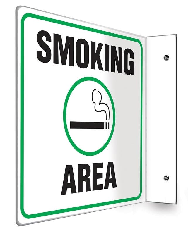 AccuformNMC PSP Projection Sign, Smoking Area (Symbol)