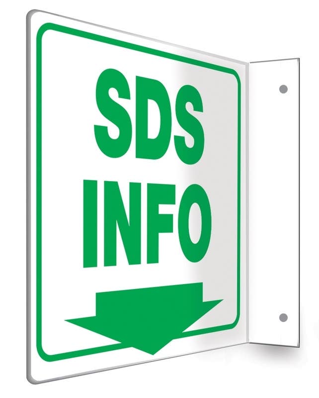 AccuformNMC PSP Projection  Safety Sign, SDS (Green On White)