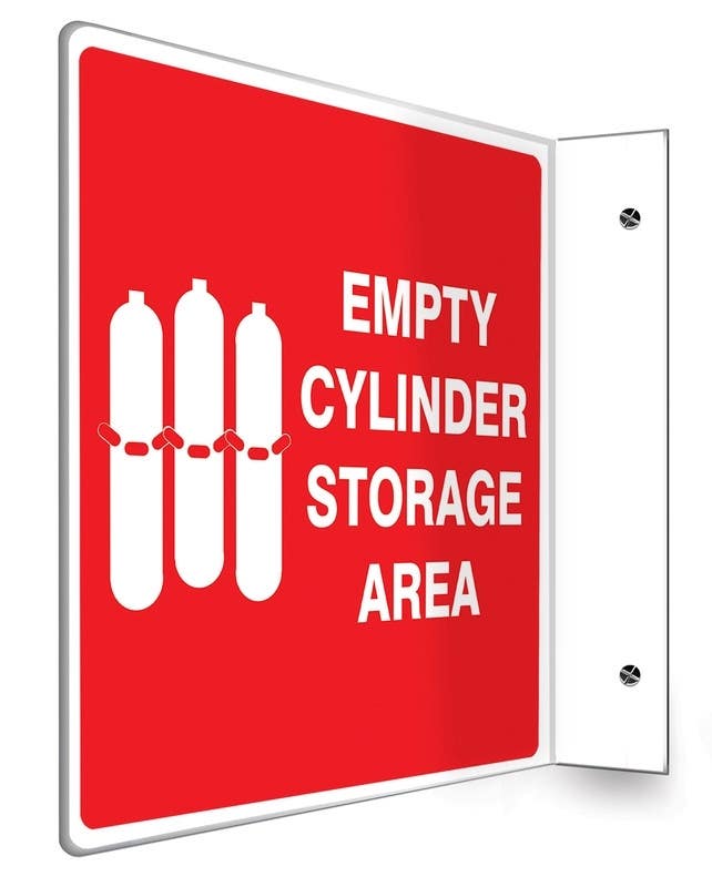 AccuformNMC PSP Projection Sign, Empty Cylinder Storage Area