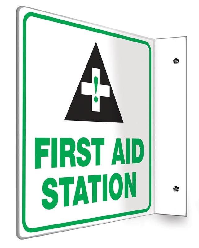 AccuformNMC PSP Projection Sign, First Aid Station