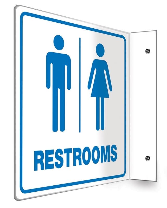AccuformNMC PSP Projection Sign, Restrooms