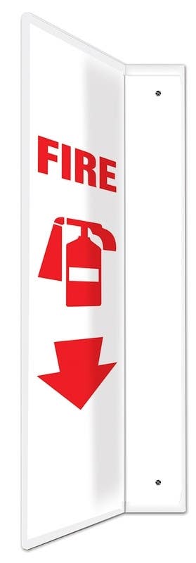 AccuformNMC PSP Projection Sign, Fire Extinguisher (Symbol), 24" H x 4" W Panel