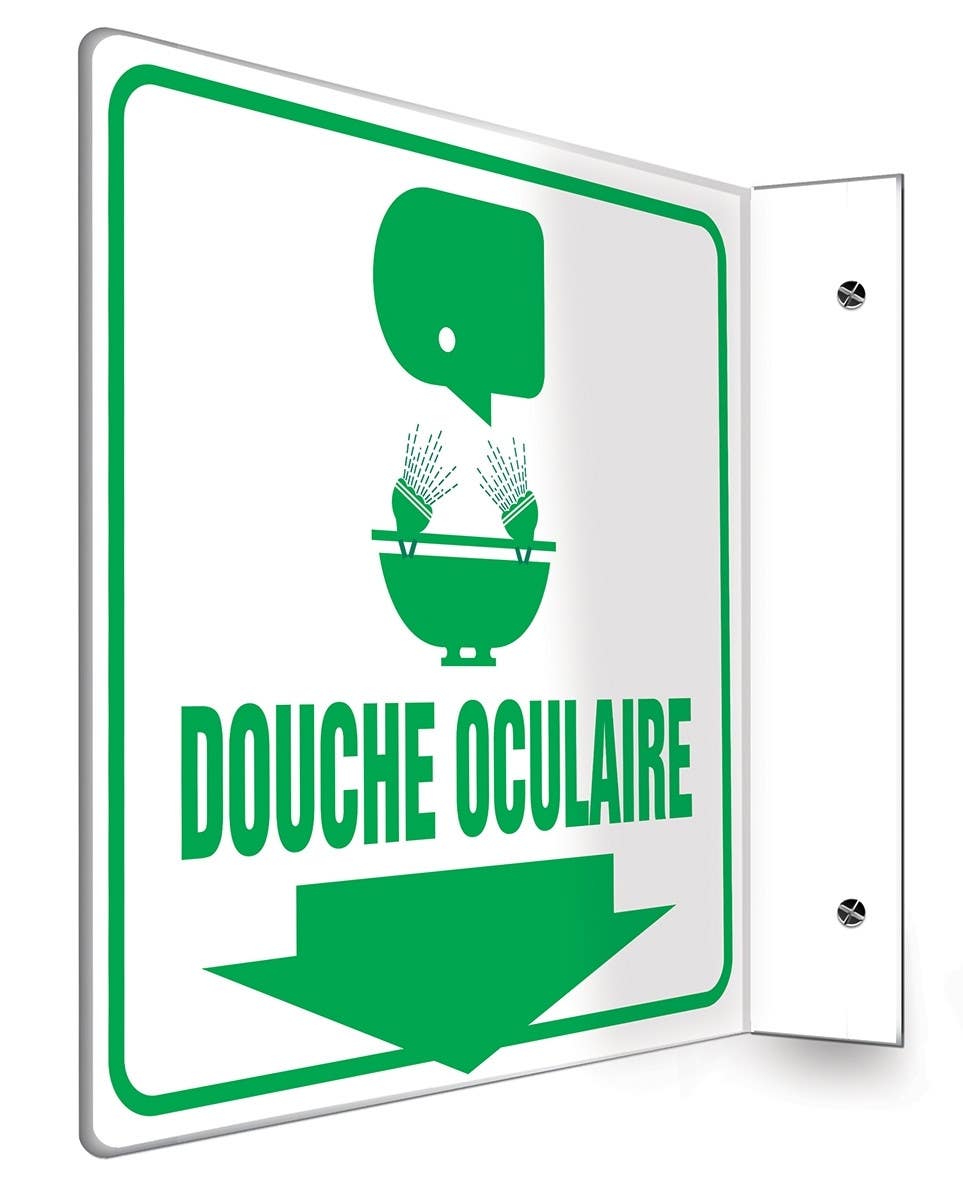AccuformNMC PSP Projection Sign, Douche Oculaire - French