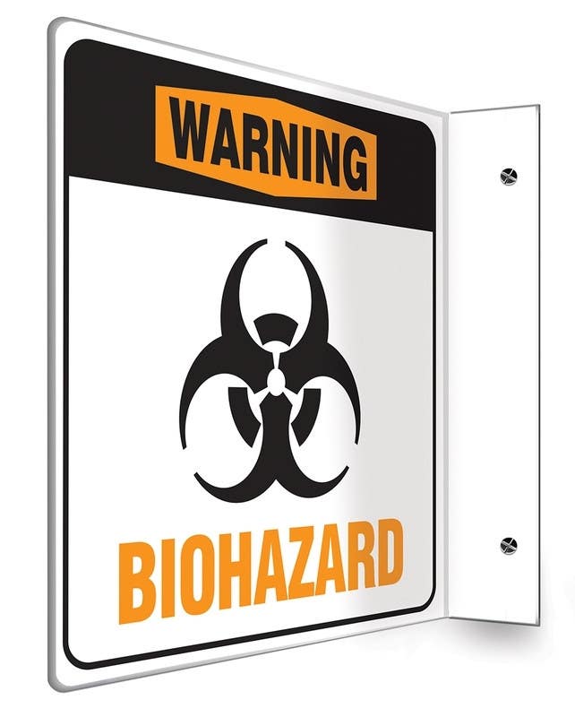 AccuformNMC PSP OSHA Warning Safety Sign, Biohazard