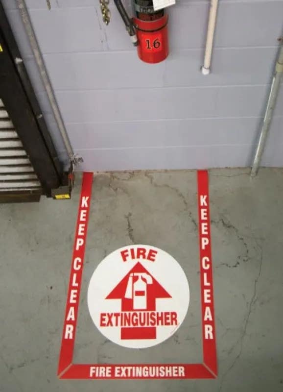 AccuformNMC PSR529 Slip-Gard Floor Marking Kit, Keep Clear - Fire Extinguisher, 36" H x 24" W