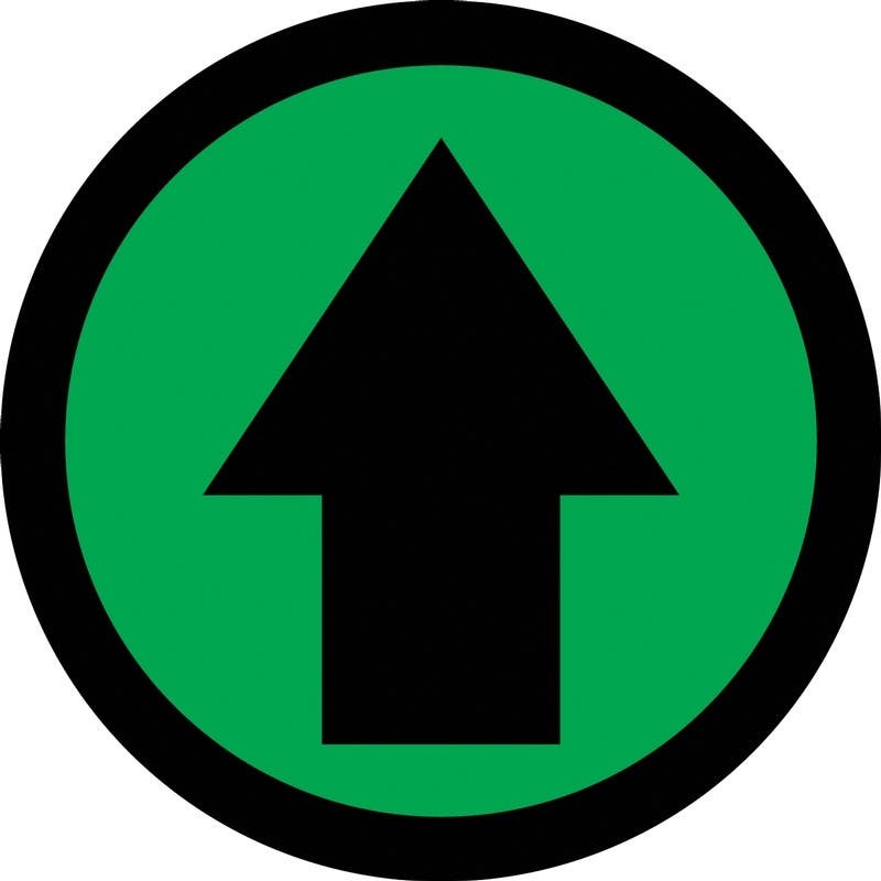 AccuformNMC PSW100 Pavement Print Sign, Arrow, 17"