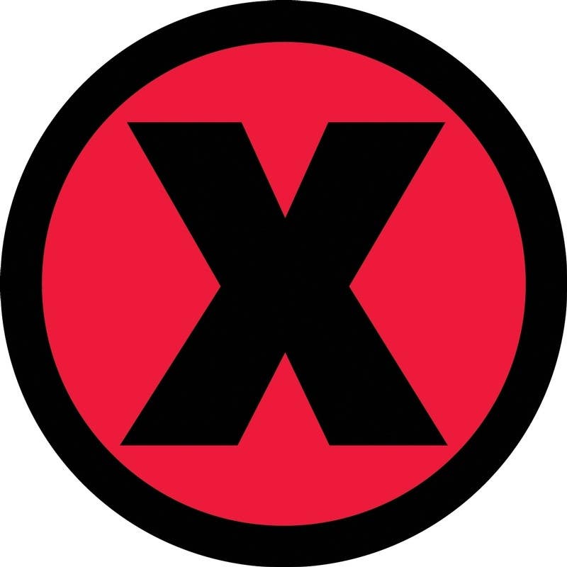 AccuformNMC PSW102 Pavement Print Sign, X Symbol, 17"