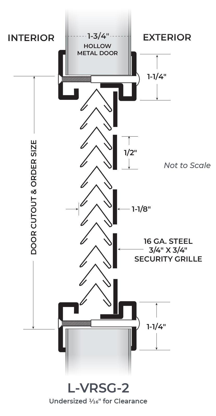 NGP L-VRSG-2-TB STORM-PRO Hurricane-Rated Vandal-Resistant Security Louver