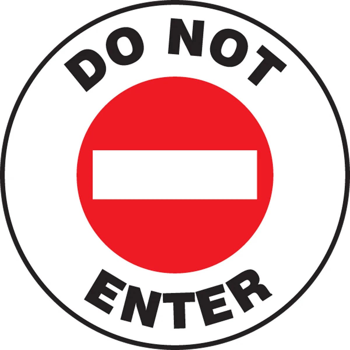 AccuformNMC PSW702 Pavement Print Sign, Do Not Enter, 17"