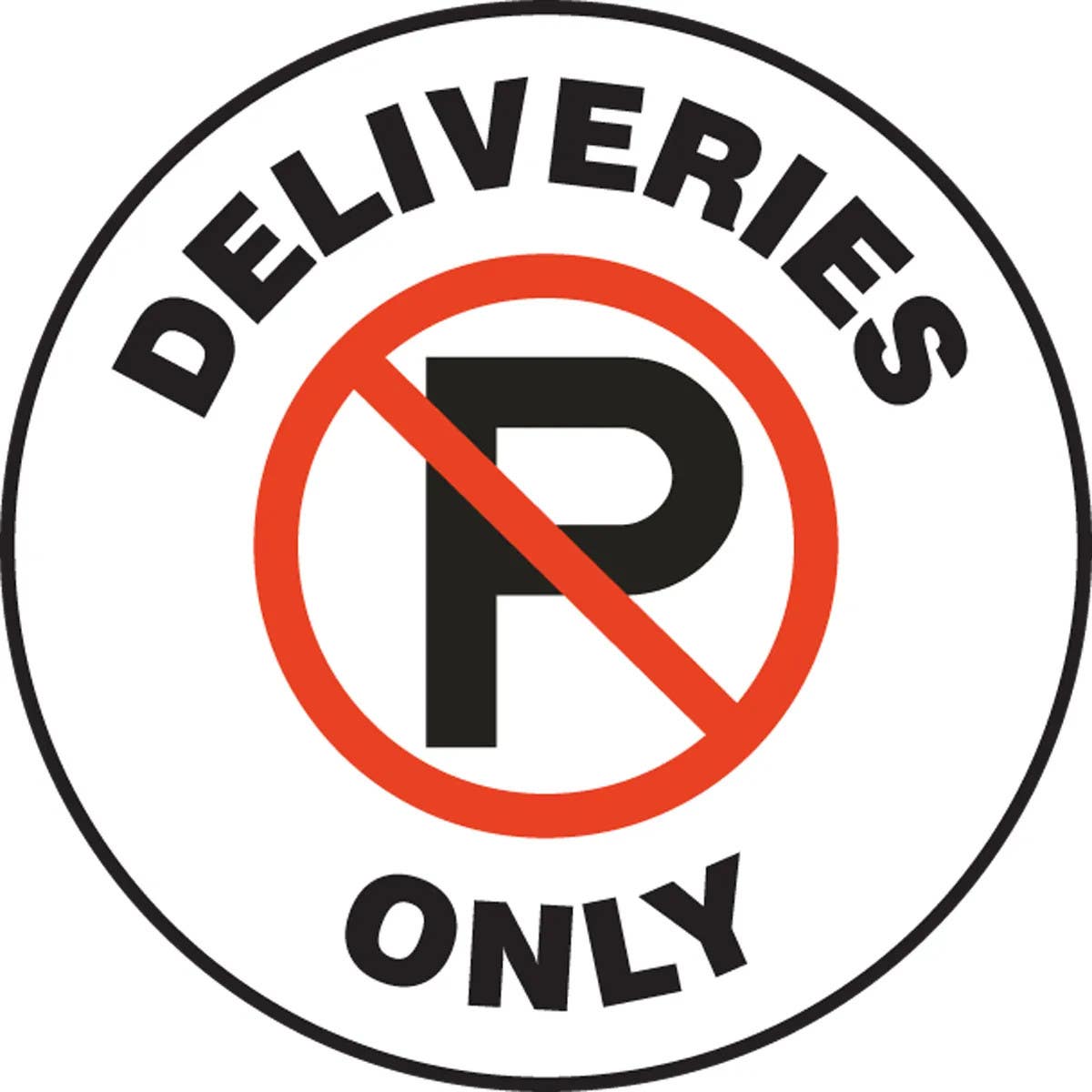 AccuformNMC PSW709 Pavement Print Sign, Deliveries Only, 17"