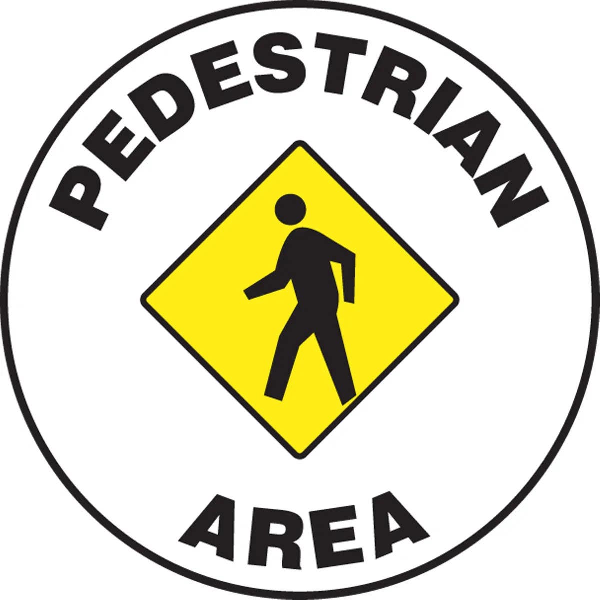 AccuformNMC PSW717 Pavement Print Sign, Pedestrian Area, 17"