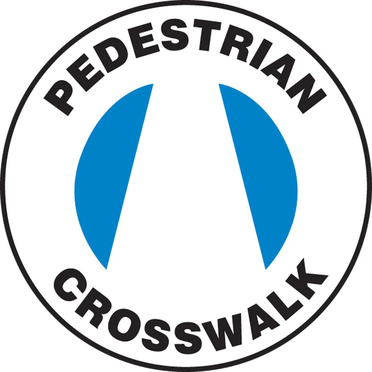 AccuformNMC PSW720 Pavement-Print Sign, Pedestrian Crosswalk, 17"