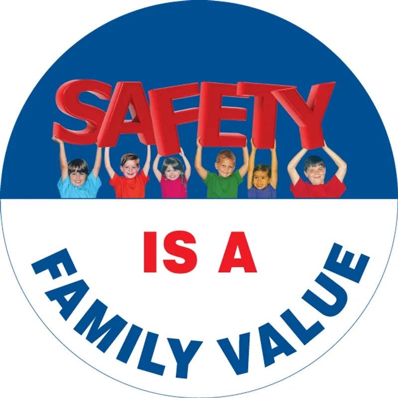 AccuformNMC PSW733 Pavement Print Sign, Safety Is A Family Value, 17"