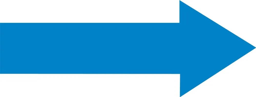 AccuformNMC PTE220 Durable Marking Shapes, Arrow, 12" H x 4" W