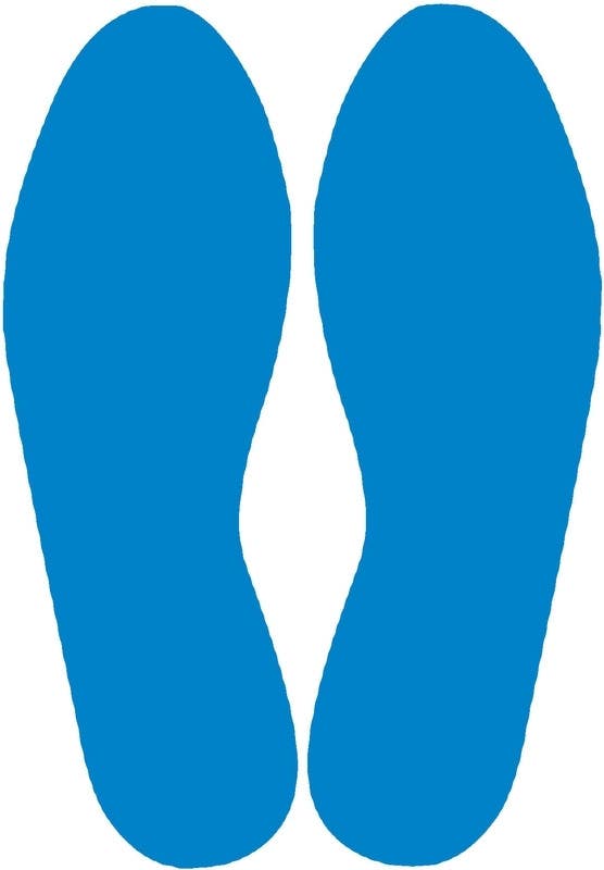 AccuformNMC PTE222 Durable Marking Shapes, Footprints, 9.5" H x 3.5" W