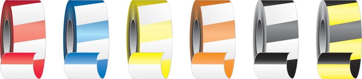 AccuformNMC PTL640 Flagging Tape, Stripes, 1-3/16" x 300-Ft
