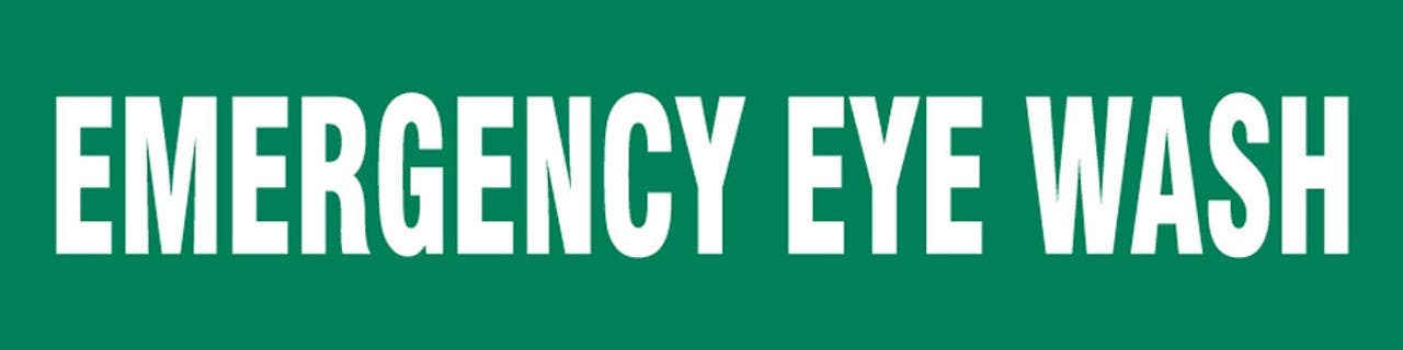 AccuformNMC PTP187 Floor Stripe, High Performance Message Floor Strips, Emergency Eye Wash, 3" H x 12" W