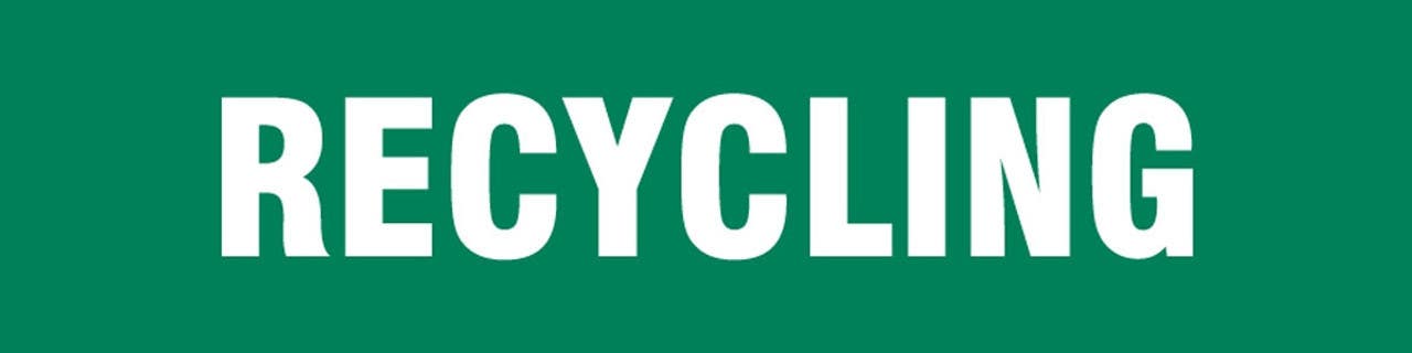 AccuformNMC PTP190 Floor Stripe, High Performance Message Floor Strips, Recycling, 3" H x 12" W