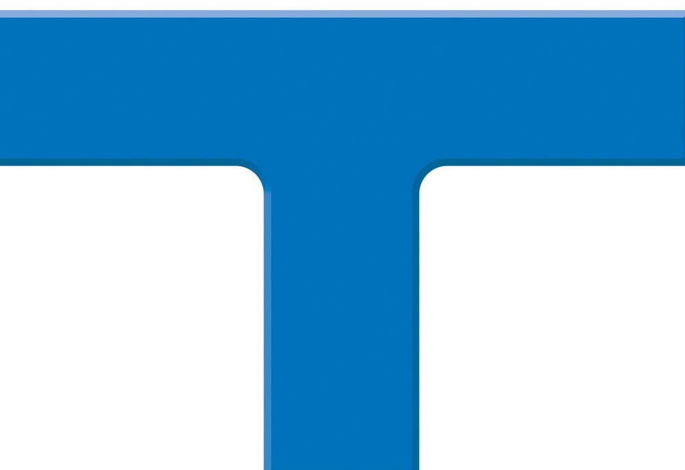 AccuformNMC PTP207 Tough-Mark, Heavy Duty Floor Marking Shapes, T-Corner, 6" x 6"