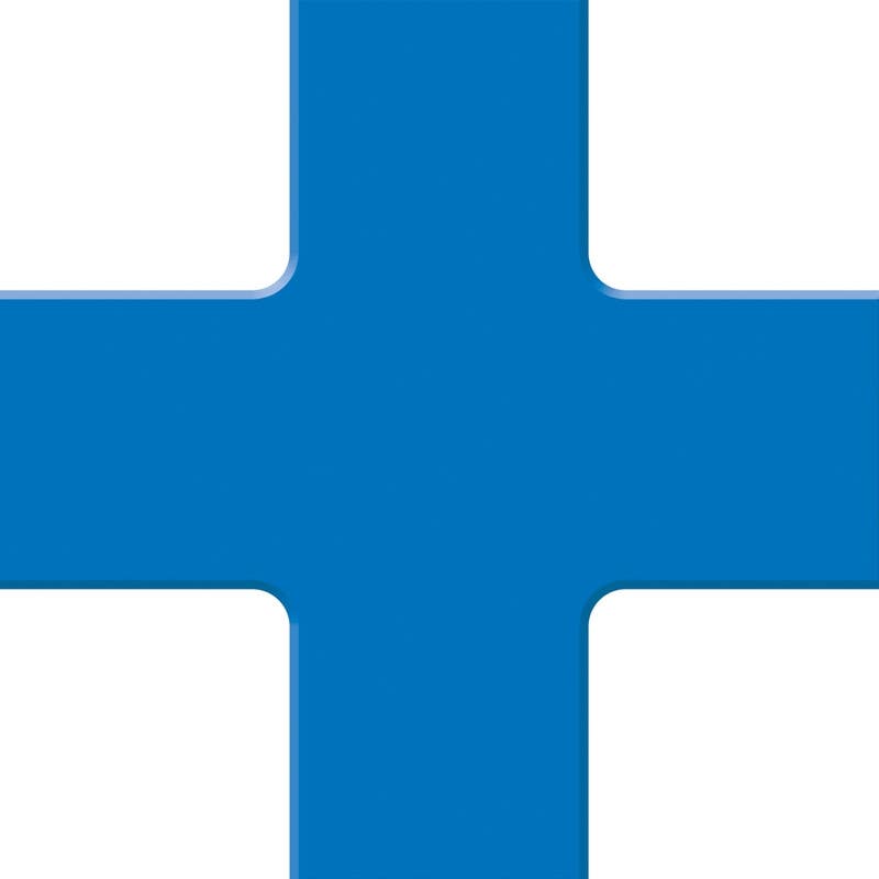 AccuformNMC PTP212 Tough-Mark, Heavy Duty Floor Marking Shapes, Quad Corner, 6" x 6"