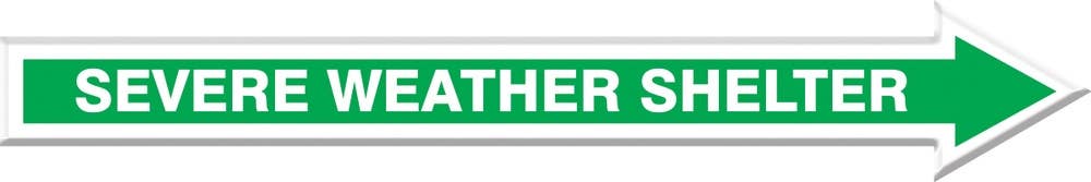 AccuformNMC PTP40 Tough-Mark, Heavy-Duty Printed Message Strips, Severe Weather Shelter, 2" H x 12" W