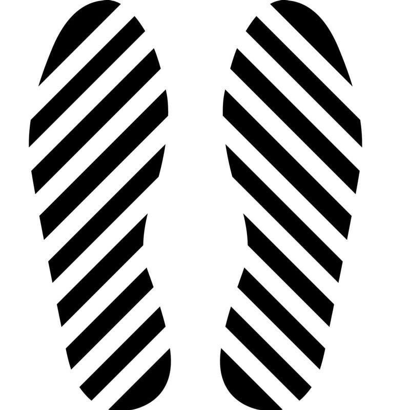 AccuformNMC PTS611 Slip-Gard Floor Shapes, Footprint, 1 Pair/Pk