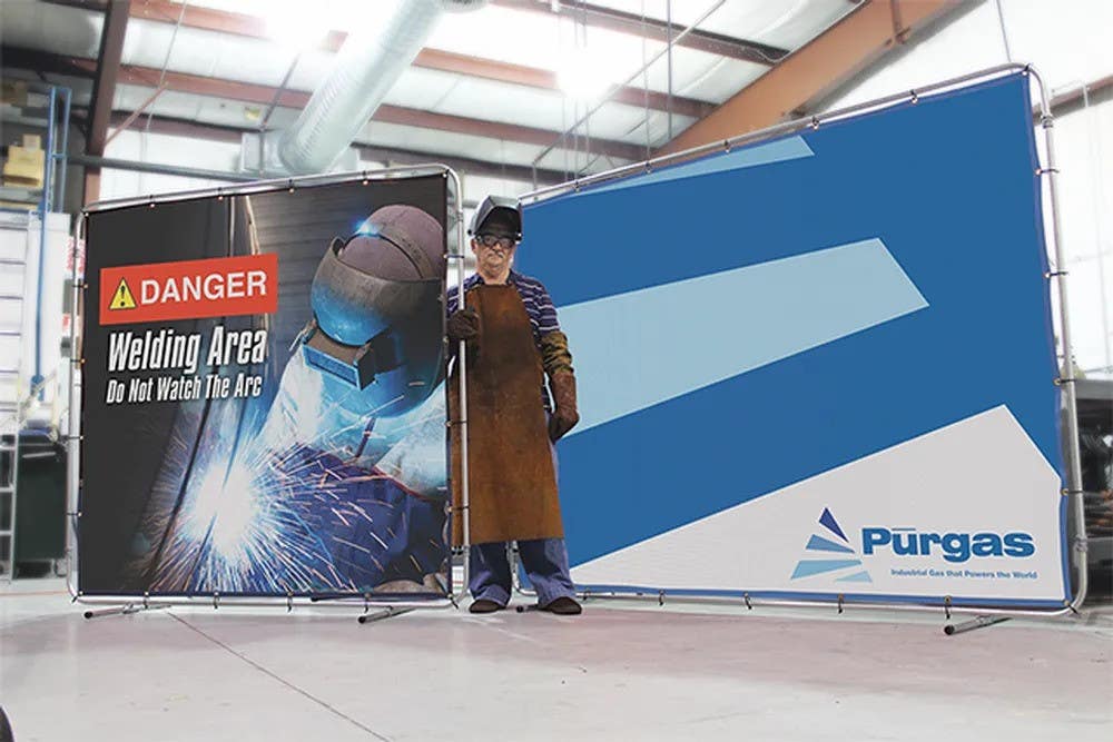 AccuformNMC PWD1 One-Way Printed Welding Screens, Danger, Welding Area, Do Not Watch The Arc