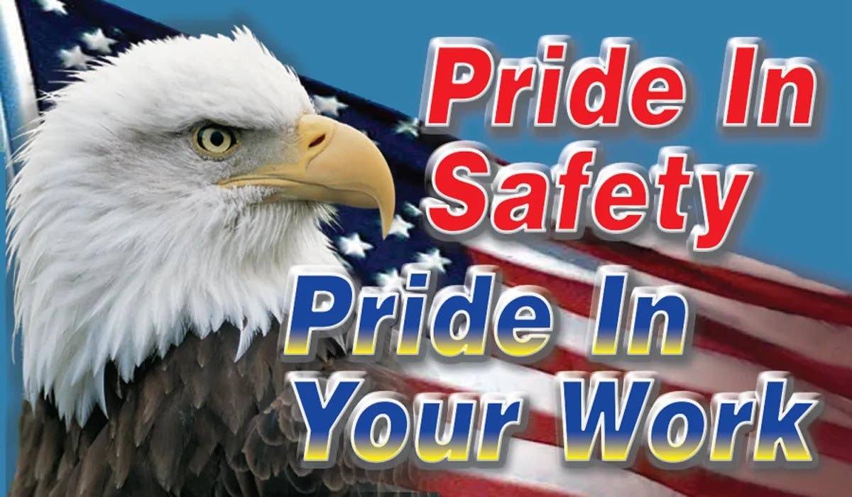 AccuformNMC PWG202 Wall-Wrap Wall Graphics, Pride In Safety, Pride In Your Work (America), 28" H x 48" W