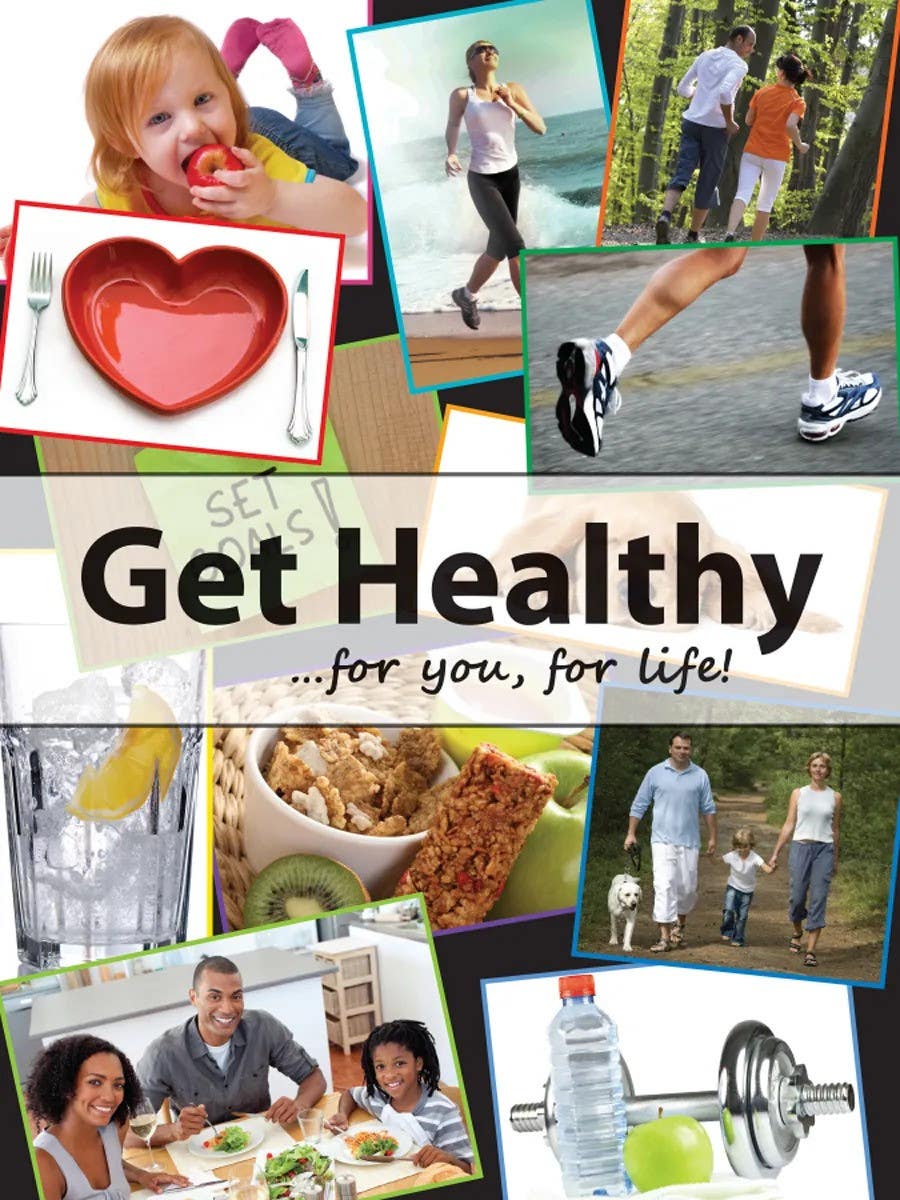 AccuformNMC PWG216 Wall-Wrap Wall Graphics, Get Healthy, For You, For Life, 24" H x 18" W