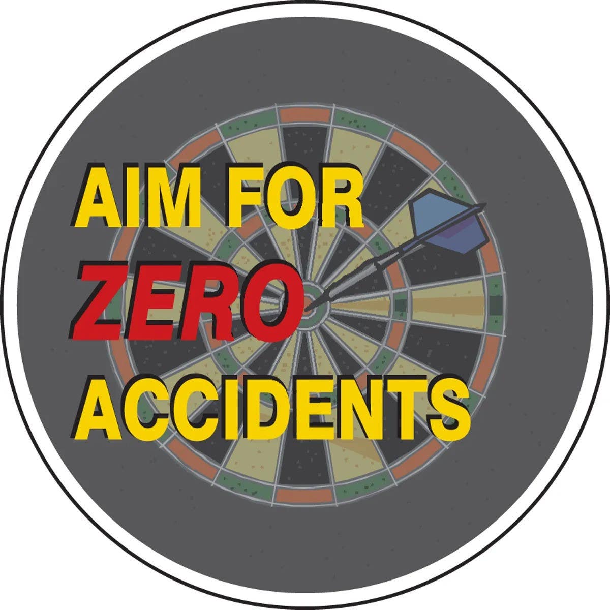 AccuformNMC PWG2 Wall-Wrap Wall Graphics, Aim For Zero Accidents, 20"