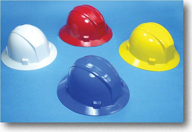 Mutual Industries Full Brim Hard Hat with Ratchet Suspension