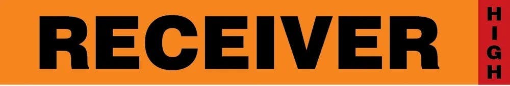 AccuformNMC RAC736 IIAR Component Marker, Receiver/High, 4" H x 24" W