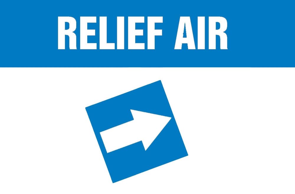 AccuformNMC RPC770 Duct Marker, Relief Air