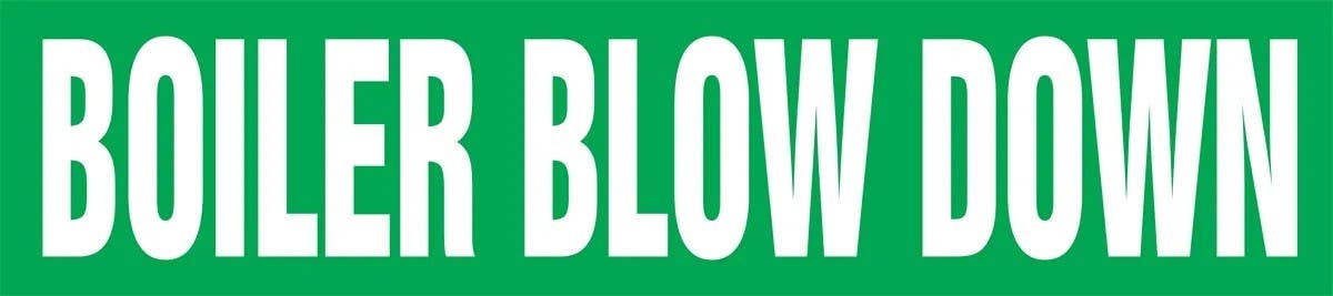 AccuformNMC RPK15 ASME (ANSI) Pipe Marker, Boiler Blow Down