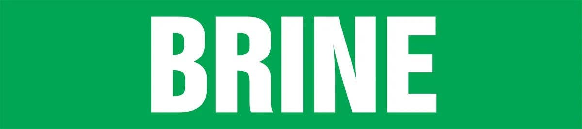 AccuformNMC RPK17 ASME (ANSI) Pipe Marker, Brine
