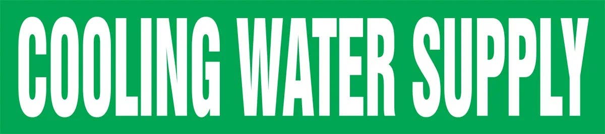 AccuformNMC RPK251S ASME (ANSI) Pipe Marker, Cooling Water Supply