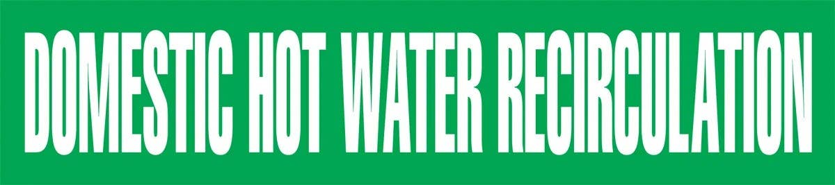 AccuformNMC RPK28 ASME (ANSI) Pipe Marker, Domestic Hot Water Recirculation