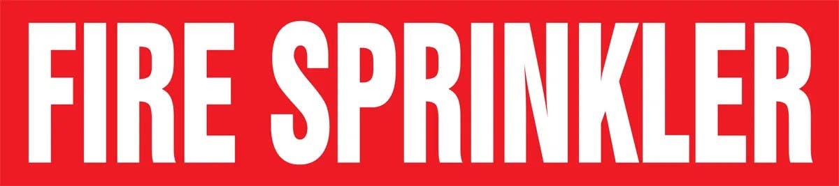 AccuformNMC RPK324S ASME (ANSI) Pipe Marker, Fire Sprinkler