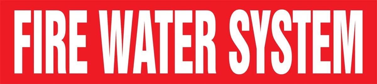 AccuformNMC RPK326S ASME (ANSI) Pipe Marker, Fire Water System