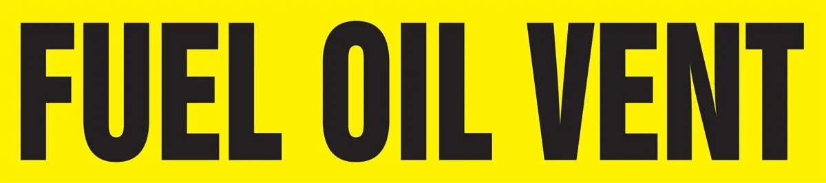 AccuformNMC RPK343S ASME (ANSI) Pipe Marker, Fuel Oil Vent