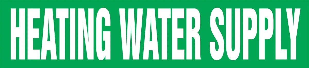 AccuformNMC RPK39 ASME (ANSI) Pipe Marker, Heating Water Supply