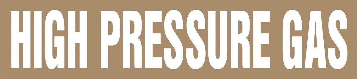 AccuformNMC RPK40 ASME (ANSI) Pipe Marker, High Pressure Gas