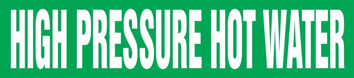AccuformNMC RPK40 ASME (ANSI) Pipe Marker, High Pressure Hot Water