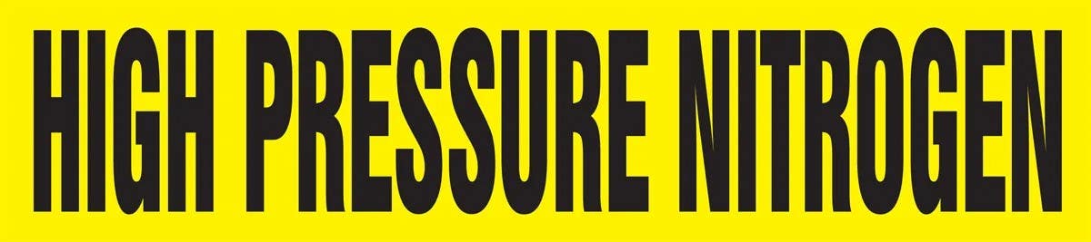 AccuformNMC RPK411S ASME (ANSI) Pipe Marker, High Pressure Nitrogen