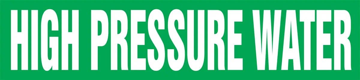 AccuformNMC RPK41 ASME (ANSI) Pipe Marker, High Pressure Water