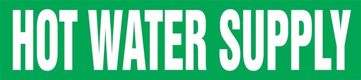 AccuformNMC RPK43 ASME (ANSI) Pipe Marker, Hot Water Supply