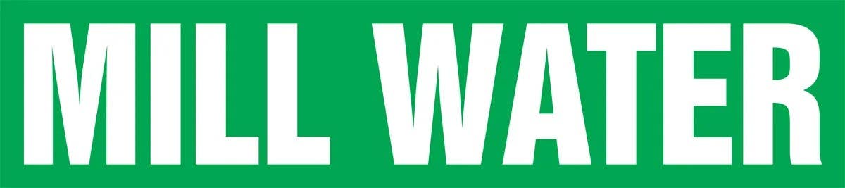 AccuformNMC RPK519S ASME (ANSI) Pipe Marker, Mill Water